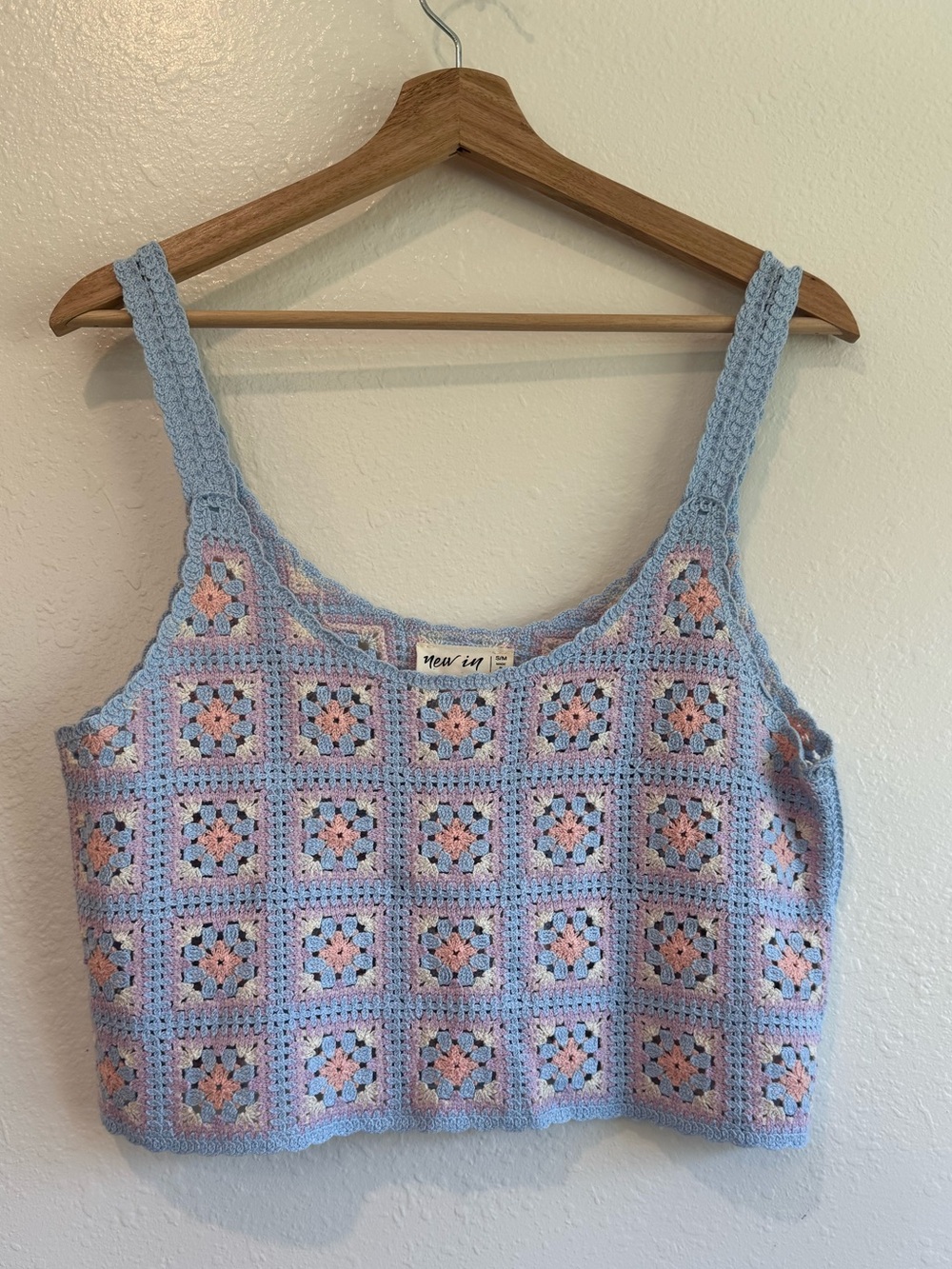 New In Crochet Square Cropped Tank Top — S/M